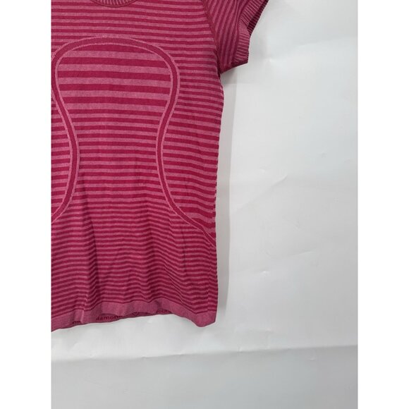 Lululemon Swiftly Tech Tee Women 6 Berry Heathered Athletic Yoga Running Workout - Picture 6 of 9
